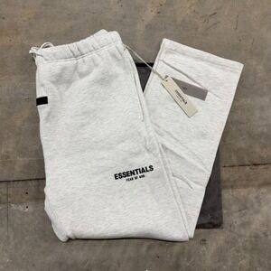 Fear of God Essentials SS22 'Light Oatmeal' Relaxed Sweatpants Size L